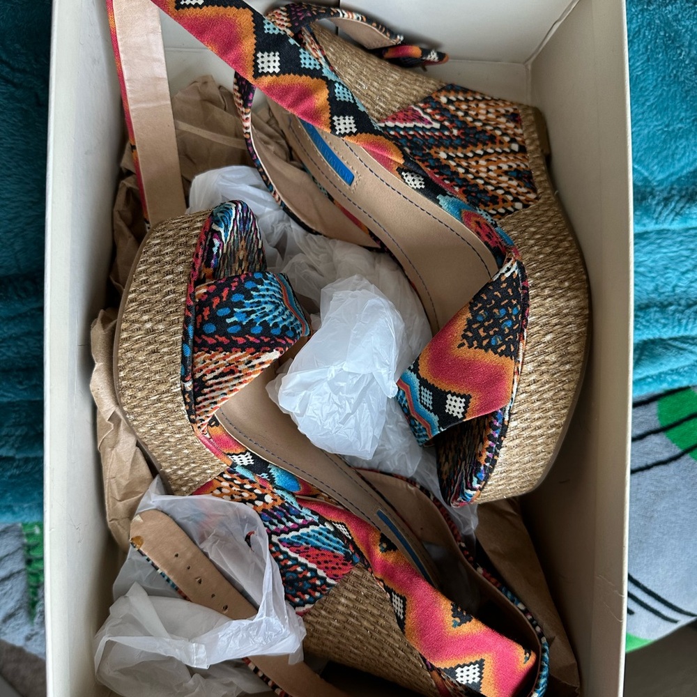 BCBGeneration Colorful Patterned Wedges - image 2